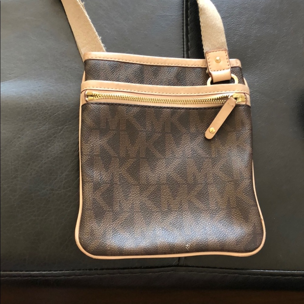Brown Logo Michael Kors Crossbody Bag